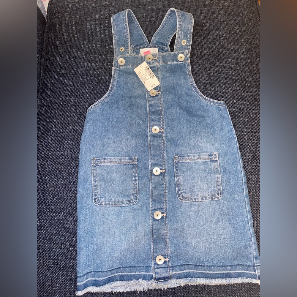Denim overall dress